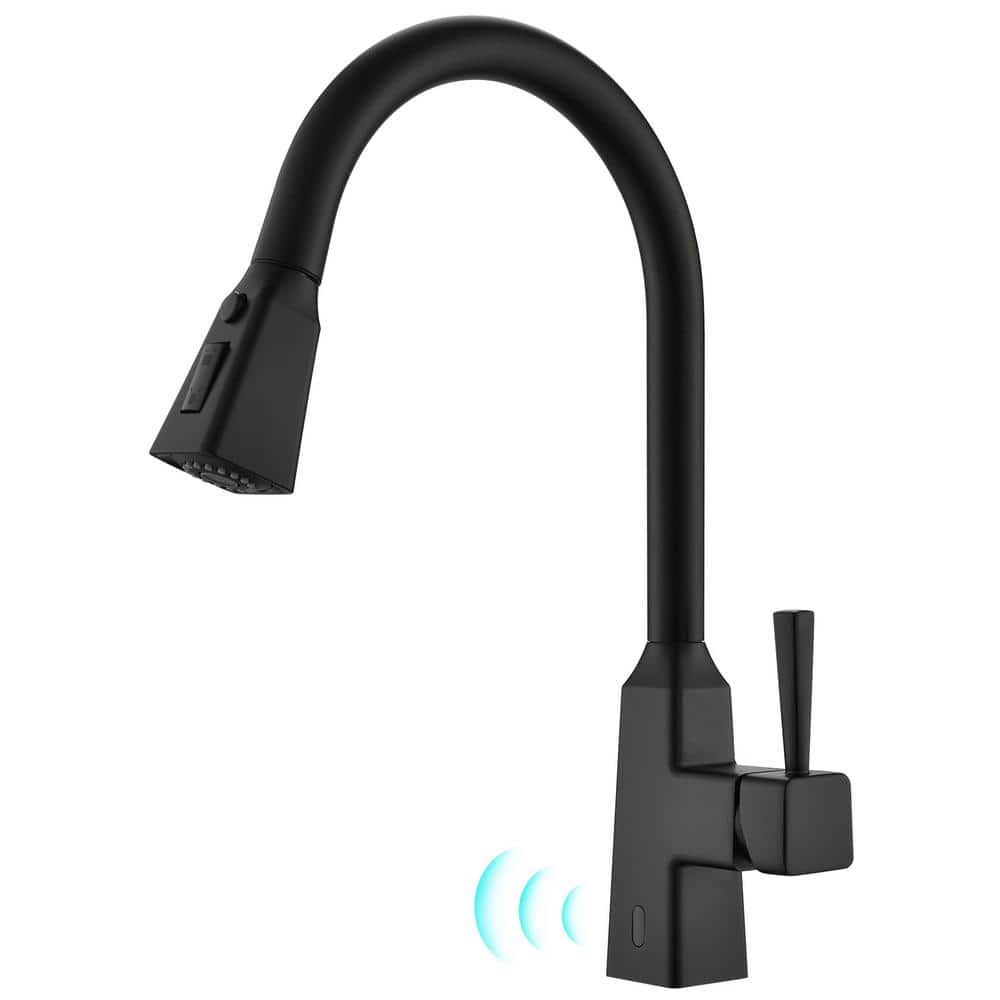 Single Handle Touchless Pull Down Sprayer Kitchen Faucet, Free Automatic Sm