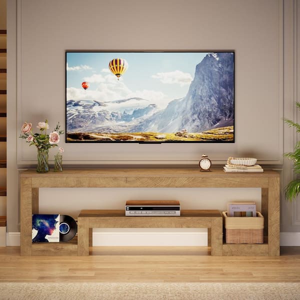 TRIBESIGNS WAY TO ORIGIN Tabor Light Brown TV Stand Fits TVs up to