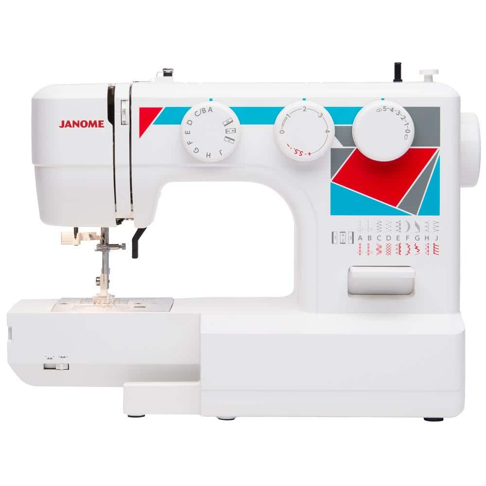White Computerized Sewing Machine with Automatic Needle Threader