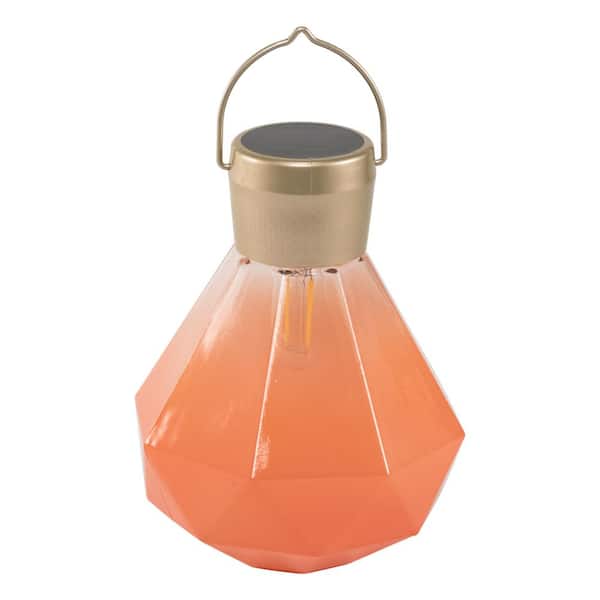 ALLSOP Solar Glass Gem LED Outdoor Chandelier/Light (1-Light) in Brushed Nickel