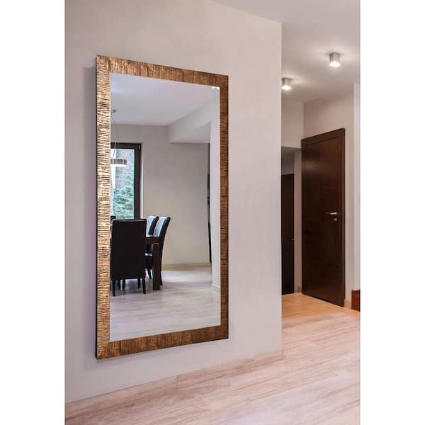 Unbranded Oversized Rectangle Bronze/Black Accents Modern Mirror (62 in. H x 33 in. W)