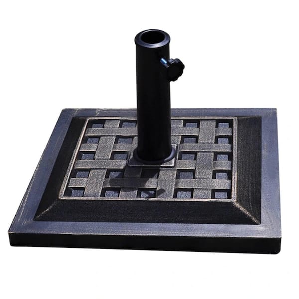 ITOPFOX 30 lb. Steel Patio Umbrella Base in Bronze, Heavy Duty Square Stand
