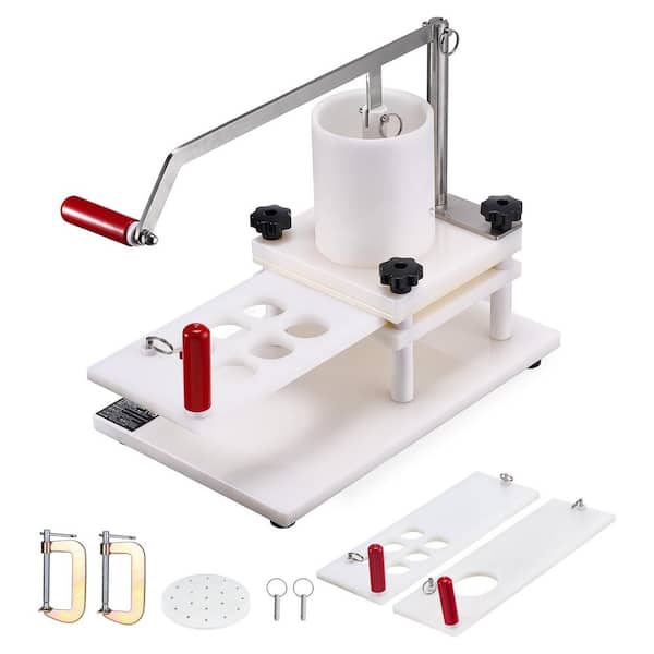 VEVOR Commercial Burger Patty Maker 3 Convertible Mold (2,4,5 in.) Manual Beef 1.5 KG Large-Capacity Hamburger Press Machine