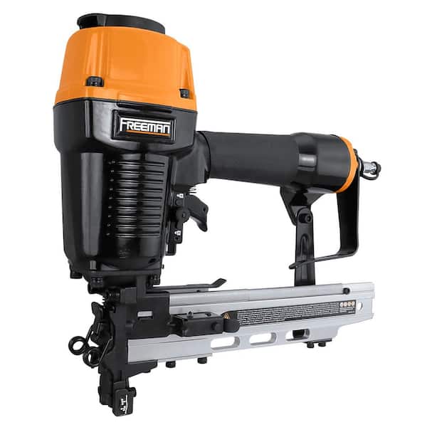 Pneumatic 10.5-Gauge 1-9/16 in. Fencing Stapler with Adjustable Metal Belt Hook and Case