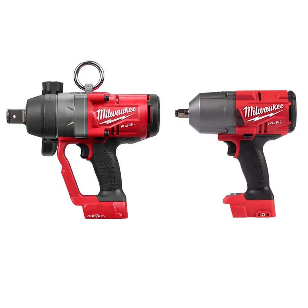 Milwaukee M18 FUEL 18V Lithium-Ion Brushless Cordless 1 in. and 1/2 in. Impact Wrench with Friction Ring (2-Tool) -  2867-20-2767-20