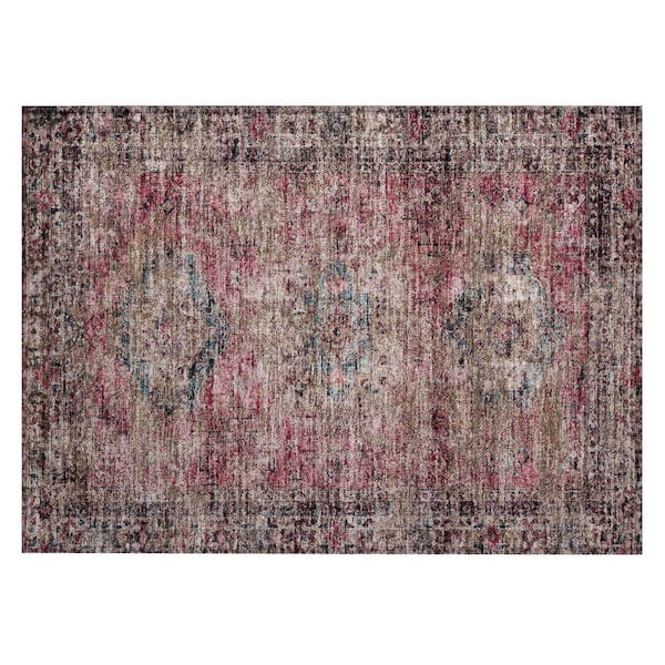 Chantille Machine Washable Indoor/Outdoor Abstract ACN2170 Pink 1 ft. 8 in. x 2 ft. 6 in. Accent Rug