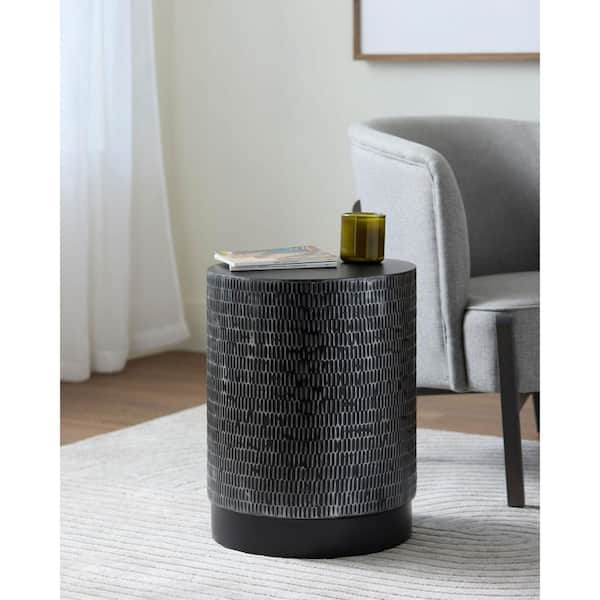 Amenet Silver Grey Modern Indoor End Table