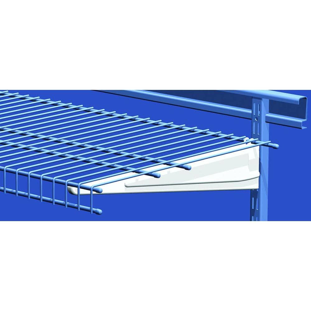 White Steel Adjustable Shelf Track Bracket for 20-inch Shelves
