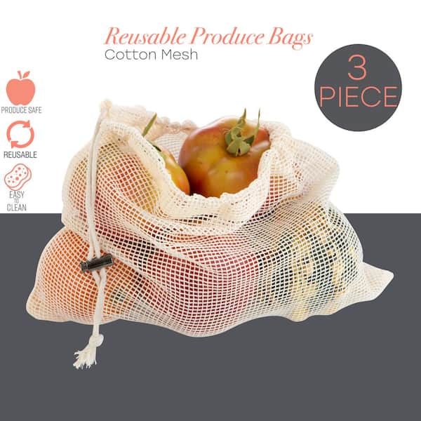 5x Sainsbury's Reusable Produce Bags Mesh Bags Grocery Shopping  Storage Fruits | eBay