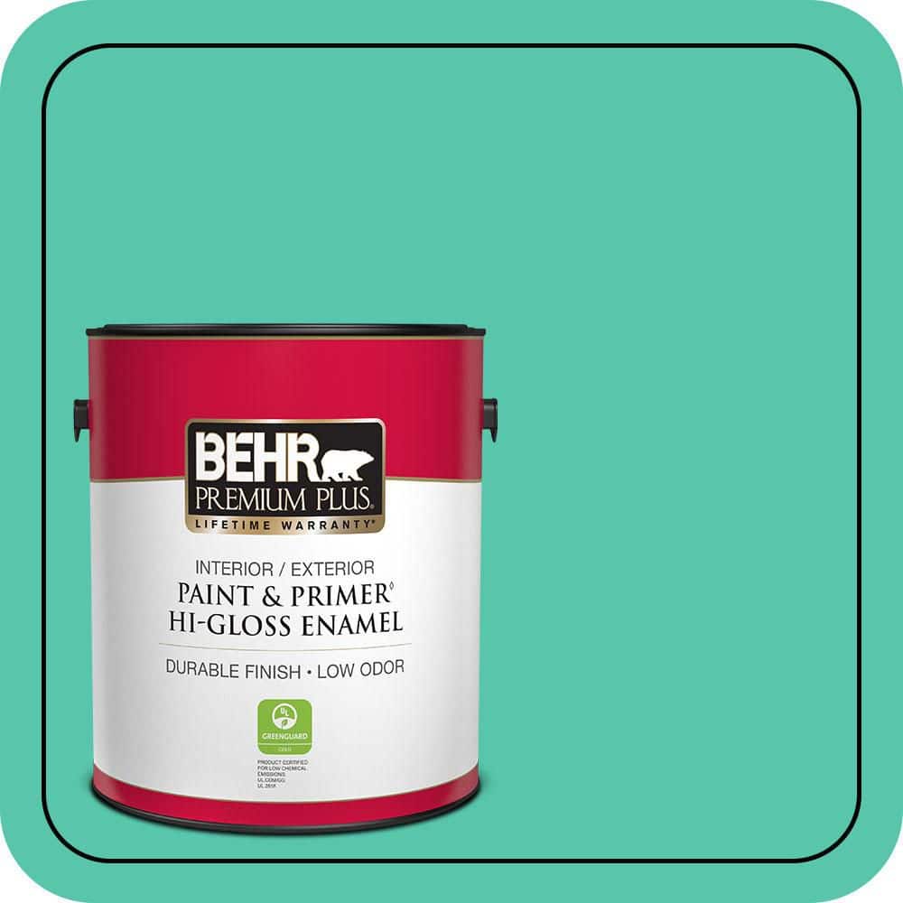 1 gal. #480B-4 Shoreline Green Hi-Gloss Enamel Interior/Exterior Paint & Primer price history on PriceWatchPro