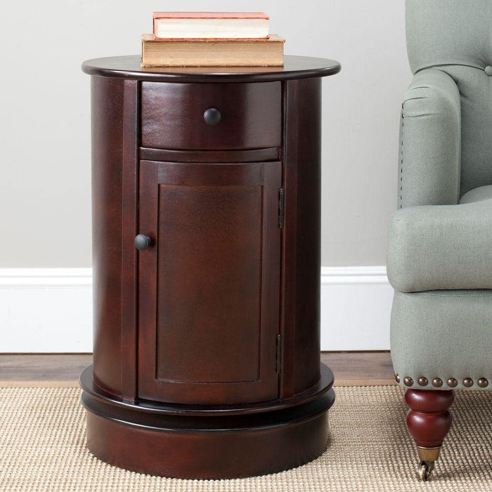 Safavieh Tabitha Dark Cherry Storage End Table Amh5712d The Home