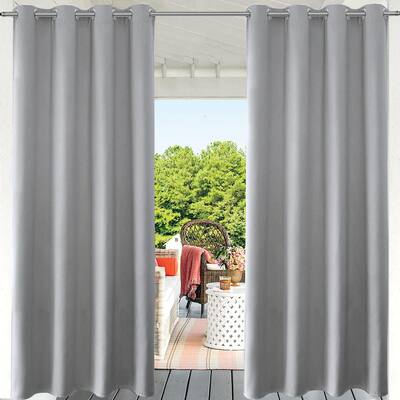 70 in. W x 108 in. L Blackout Curtains with Grommet Top Room Darkening Noise Reducing, Gray（1 Panel）