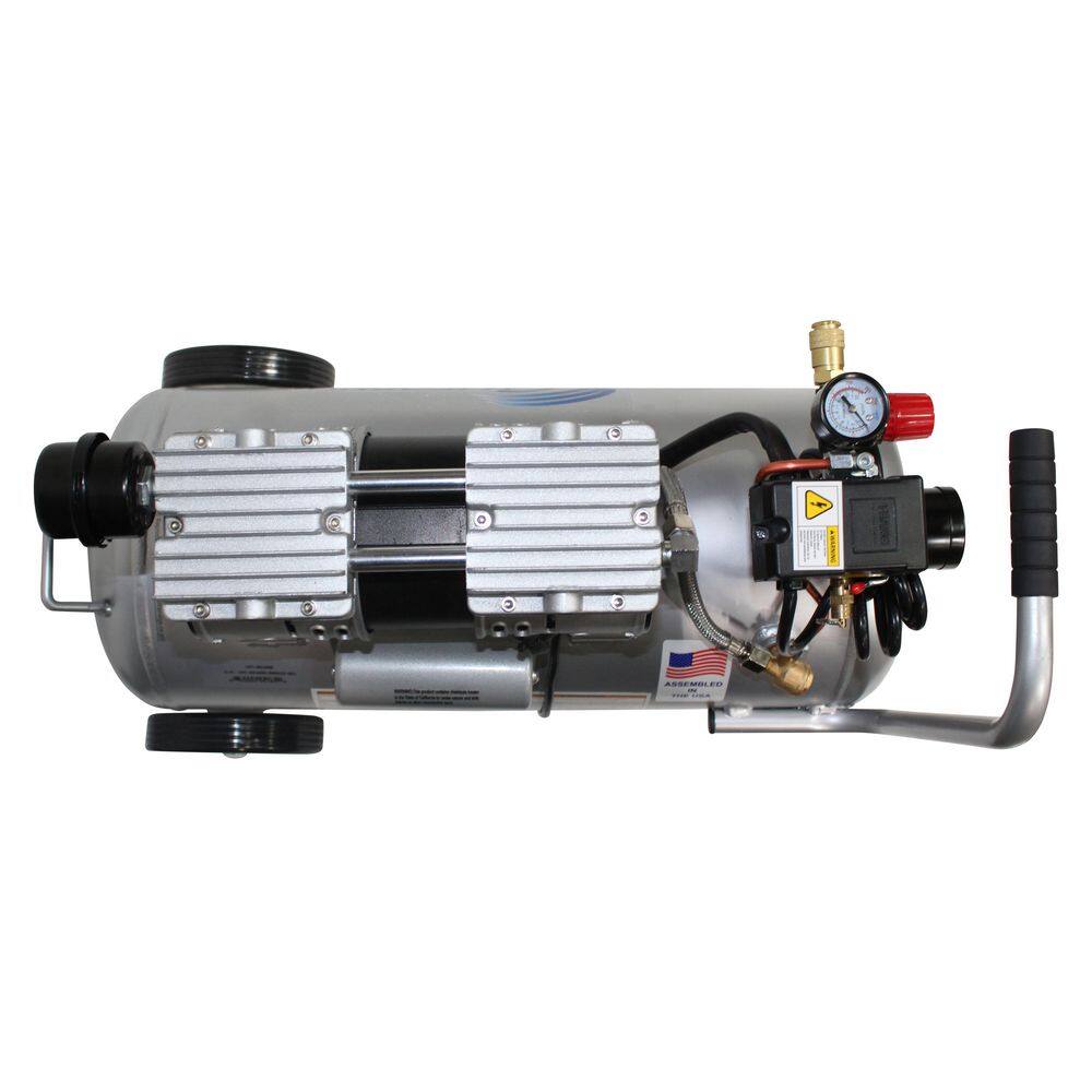 Buy 8 Gal. 1 HP 120 PSI Ultra Quiet and OilFree Electric Horizontal