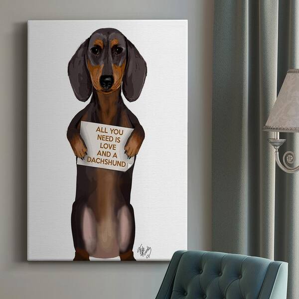 Wexford Home Love and Dachshund By Wexford Homes Unframed Giclee Home Art  Print 60 in. x 40 in. WC33-2682853-R - The Home Depot