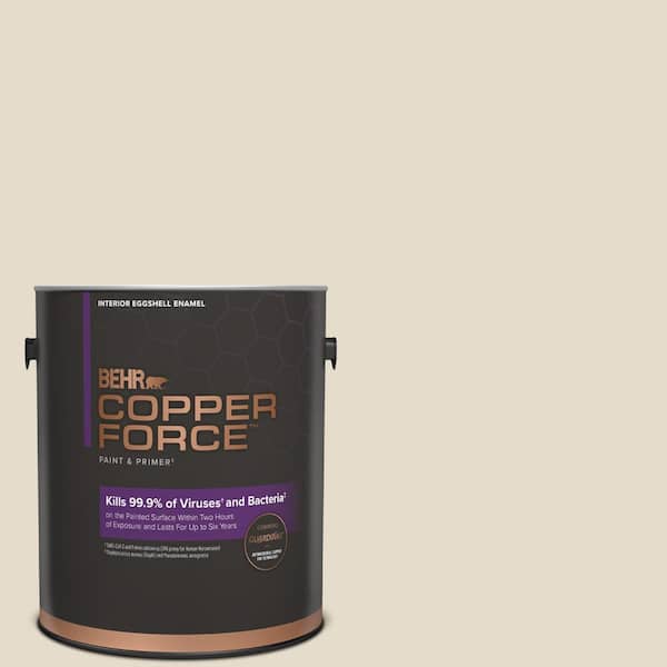 COPPER FORCE 1 gal. #OR-W08 Coco Malt Eggshell Enamel Virucidal and Antibacterial Interior Paint & Primer