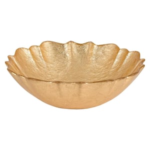 Victoria Authentic Gold Leaf on Glass 6 in. Bowl