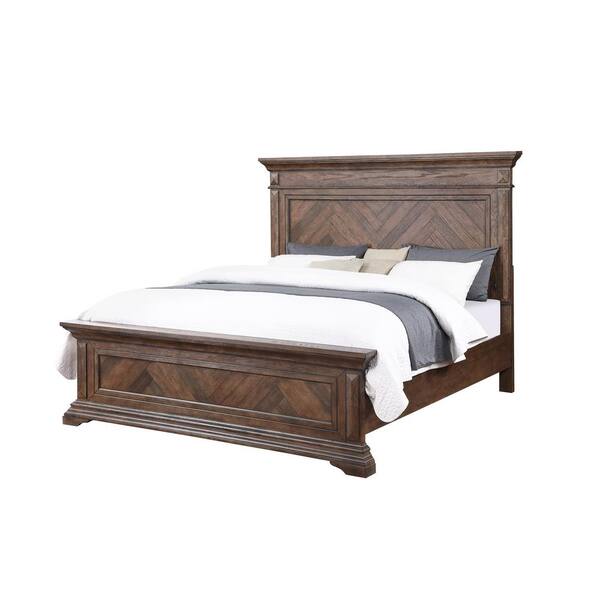 NEW CLASSIC HOME FURNISHINGS Mar Vista Brown Gray King/Queen Bed Frame (Side Rails)