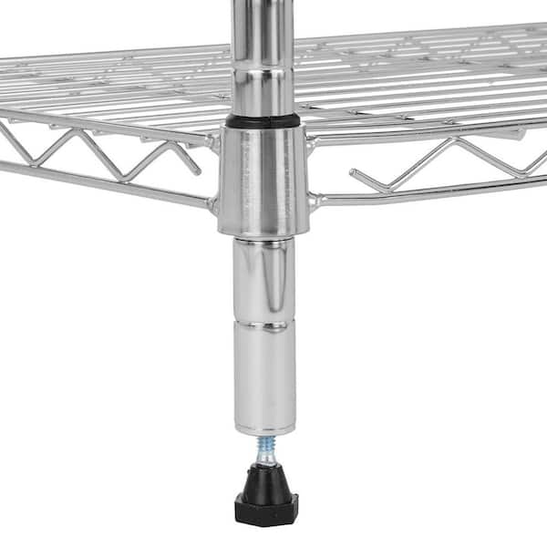 3-Tier Chrome Steel Plant Stand (23.2 in. H W x 30 in. H