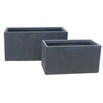 KANTE Kante RF0104AB-C60121 Large Concrete Long Box Planter(Set of 2 ...