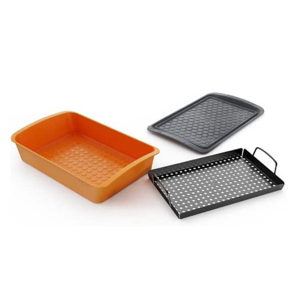 18 in. H 3 in 1 Resin Silver Cooking Accessory for Outdoor Picnics
