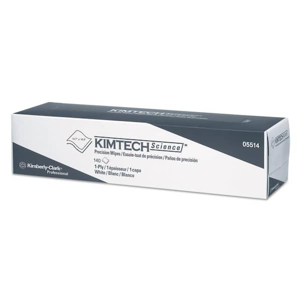 Kimtech Precision Wiper, POP-UP Box, 1-Ply, 14.7 in. x 16.6 in. White, 140/Box, 15 Boxes/Carton