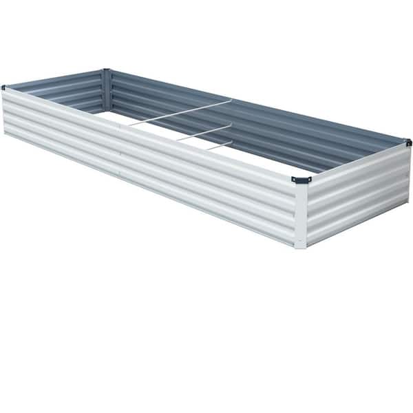 Garden 72 in. L x 18 in. W x 12 in. H Easy Assembly Beige Metal Raised Garden Bed