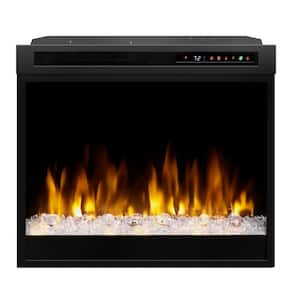 Multi-Fire XHD 28 in. Built-in Electric Fireplace Firebox with Acrylic Ember Bed in Black