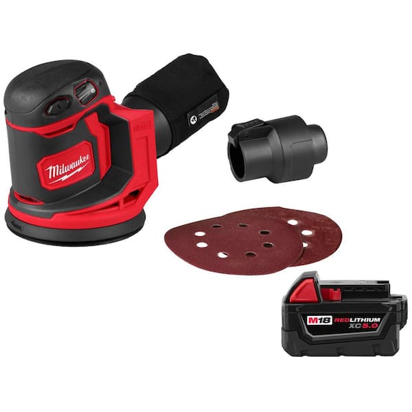 M18 18V Lithium-Ion Cordless 5 in. Random Orbit Sander with 5.0 Ah Battery