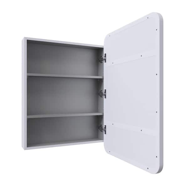 Calla 22 in. W x 32 in. H x 5 in. D Recessed Medicine Cabinet in White with Mirror