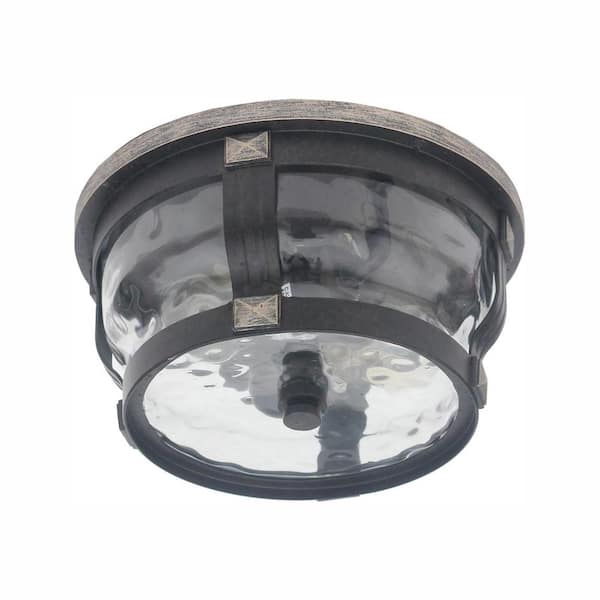 Home Decorators Collection McCarthy 2-Light Bronze Outdoor Flushmount