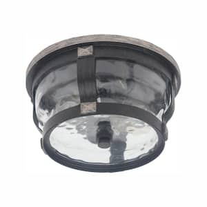 McCarthy 2-Light Bronze Outdoor Flushmount