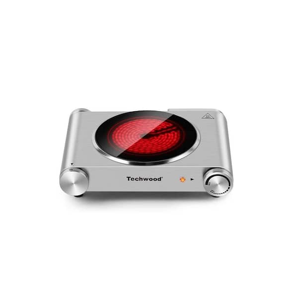 Electric Single Burner 1000W Portable 7 Inch Stainless Steel Hot Plate  White Brand New by Durabold USA