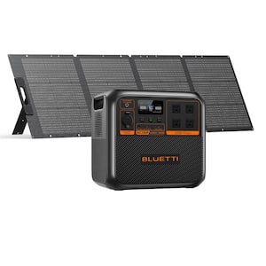 1800W Continuous/2700W Peak Output Power Station AC180P Push Button Start LiFePO4 Battery Generator + 200W Solar Panel