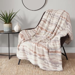 Solid Rabbit Mink Gray 50 in. 70 in. Plush Faux Fur Throw Blanket LBW022610  - The Home Depot