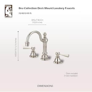 8 in. Adjustable Widespread 2-Handle High Arc Lavatory Faucet in Polished Nickel