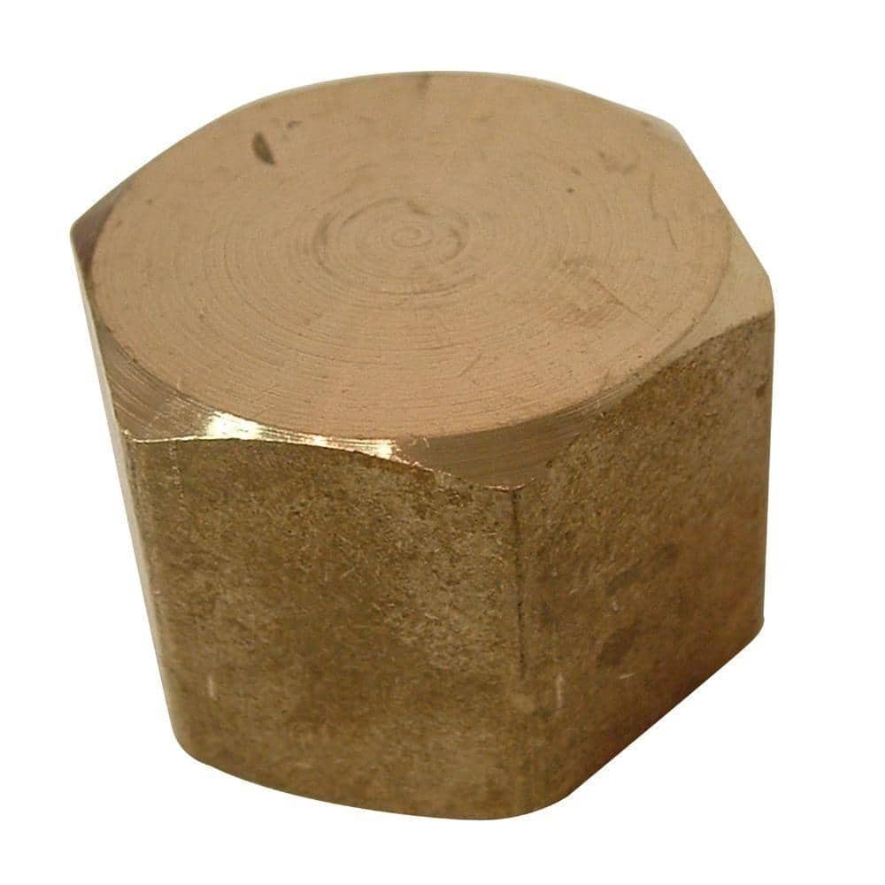 Everbilt 1/8 in. FIP Brass Cap Fitting 802069 The Home Depot