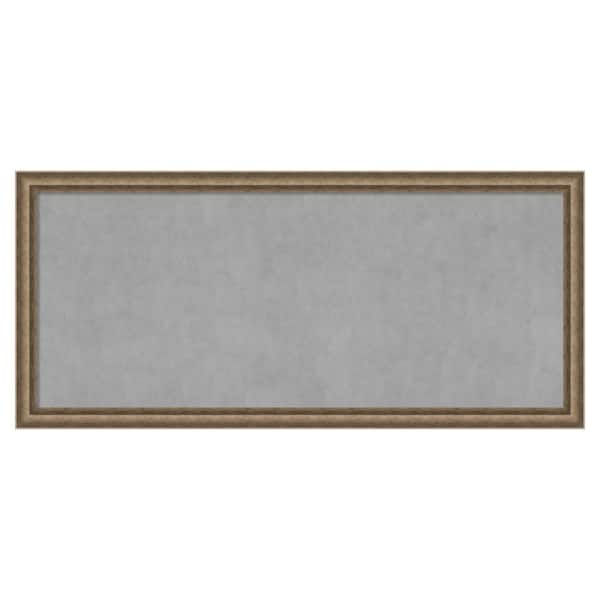 Amanti Art Angled Bronze 51 in. x 23 in. Framed Magnetic Board