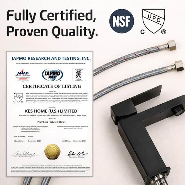 Single Hole Single Handle Bathroom Vessel Sink Faucet with Drain (No Overflow) Assembly in Matte Black