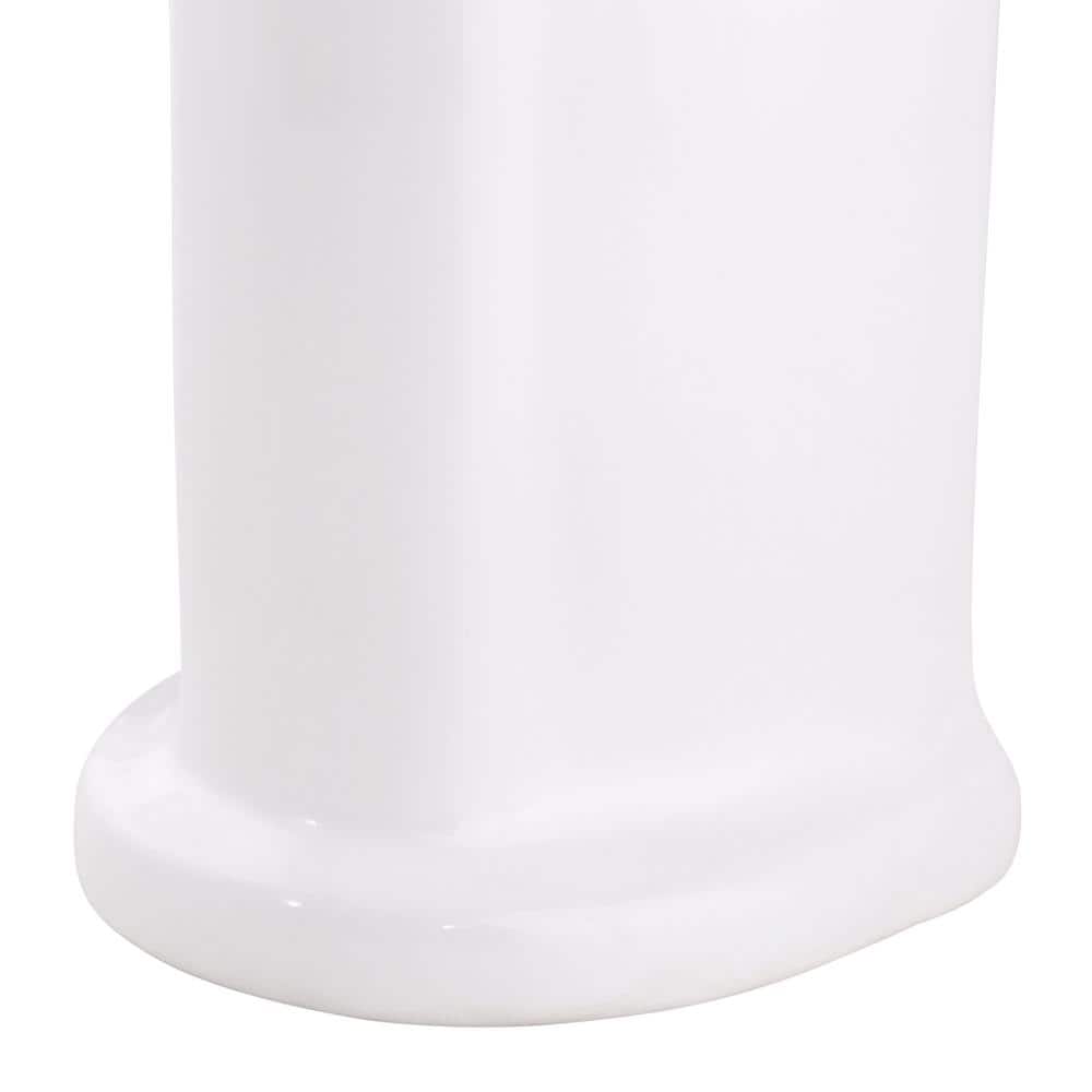 White Gloss Oblong Pedestal Sink Base