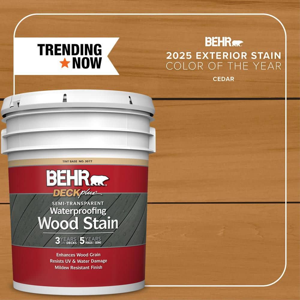 5 gal. #ST-146 Cedar Semi-Transparent Waterproofing Exterior Wood Stain