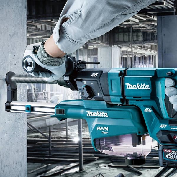 40V max XGT Brushless Cordless 1-1/8 in. Rotary Hammer (D-Handle) Kit w/Dust Extractor, AFT, AWS Capable (4.0Ah)