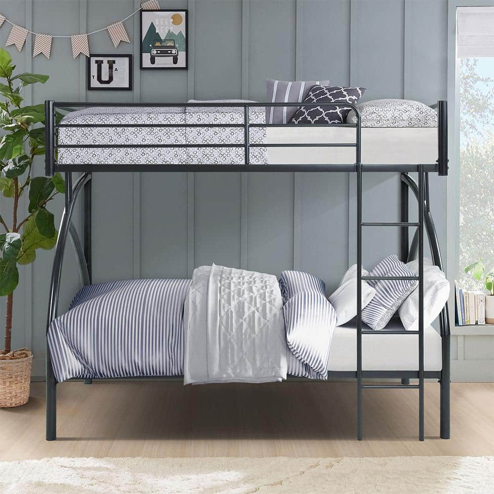 Clementine Black Finish Twin/Twin Metal Bunk Bed B2020BK-1 - The Home Depot