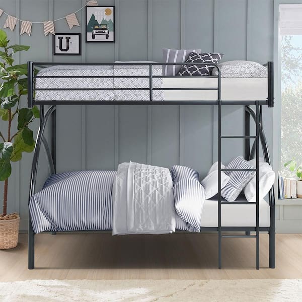 Lazzara Clementine Black Finish Twin/Twin Metal Bunk Bed