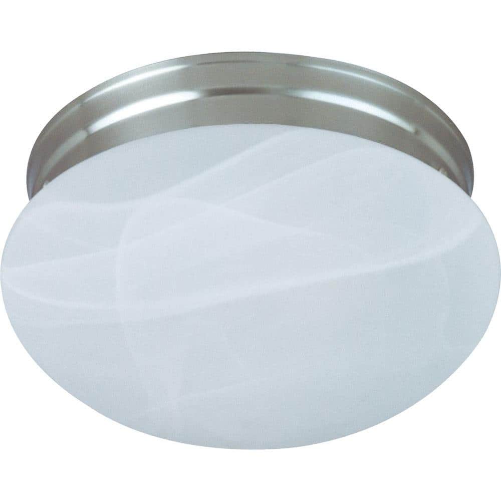 Essentials 1-Light Satin Nickel Flush Mount price history on PriceWatchPro