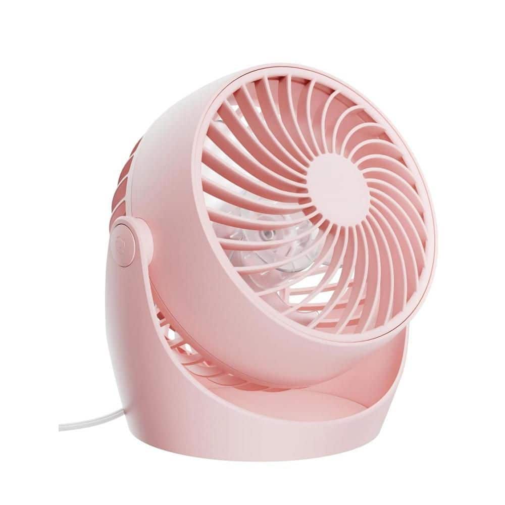5.6 in. 3 fan speeds Desk Fan in Pink with 360° Adjustable Tilt, Powerful Wind & Whisper-Quiet Operation for Cooling price history on PriceWatchPro
