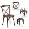 Infographic highlighting the design features of the wooden chair.
