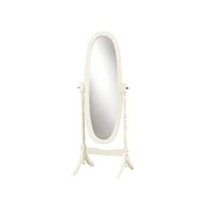 Jasmine 59 in. x 20 in. Classic Oval Framed White Vanity Mirror