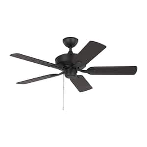 Linden 44 in. Ceiling Fan in Midnight Black with Reversible Motor