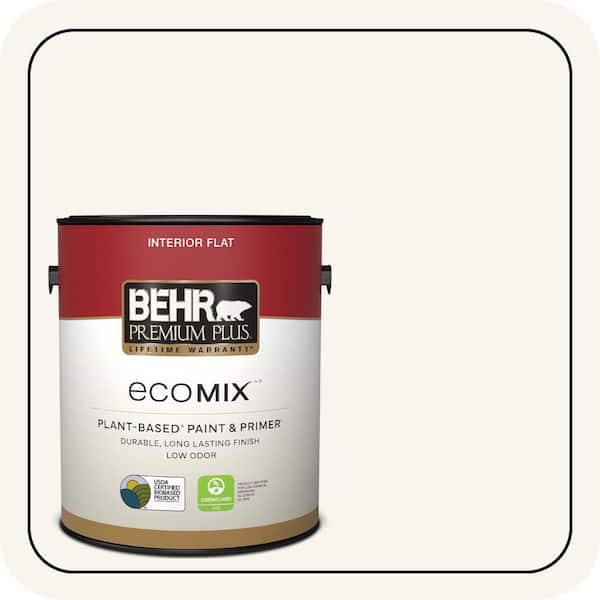 1 gal. Home Decorators Collection #HDC-WR16-01 Snow Day Flat EcoMix Plant-Based Interior Paint & Primer