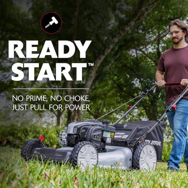 Murray - 21 in. 140 cc Briggs and Stratton Walk Behind Gas Push Lawn Mower with Height Adjustment and with Mulch Bag